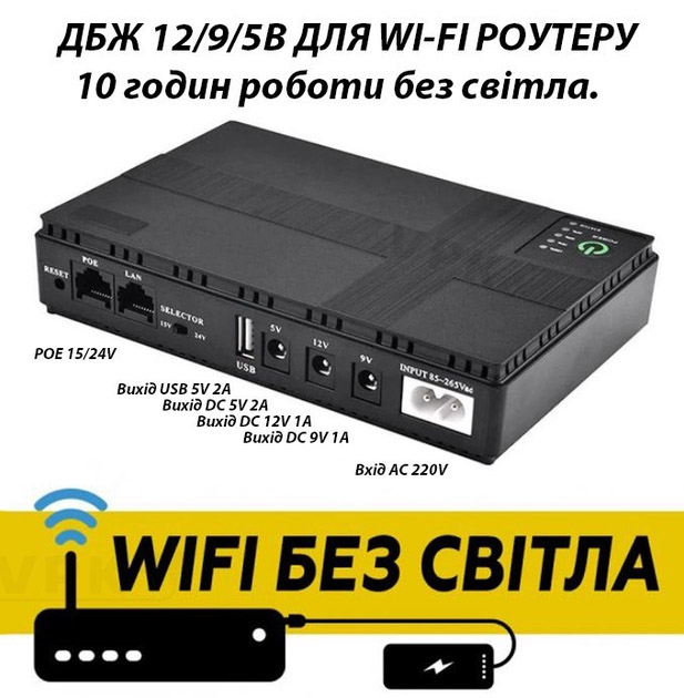 Mini UPS для WIFI роутера
